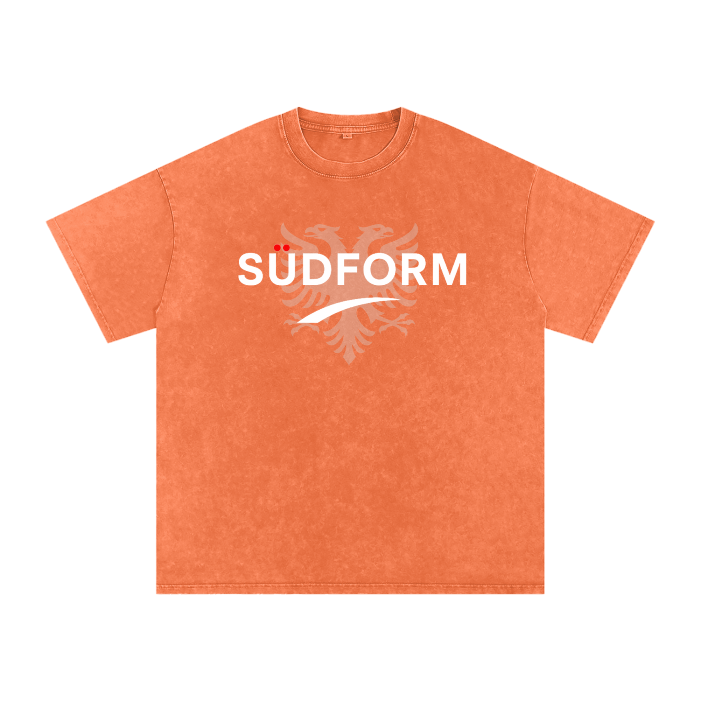 "Loosen Up" Orange Snow Washed Oversized Cotton T-Shirt