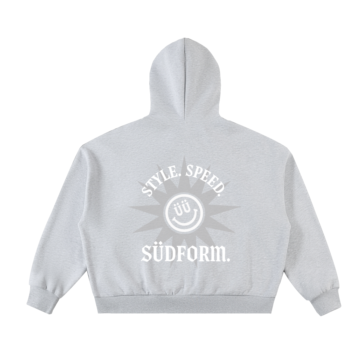 Fleeced Full-Zip Boxy Hoodie