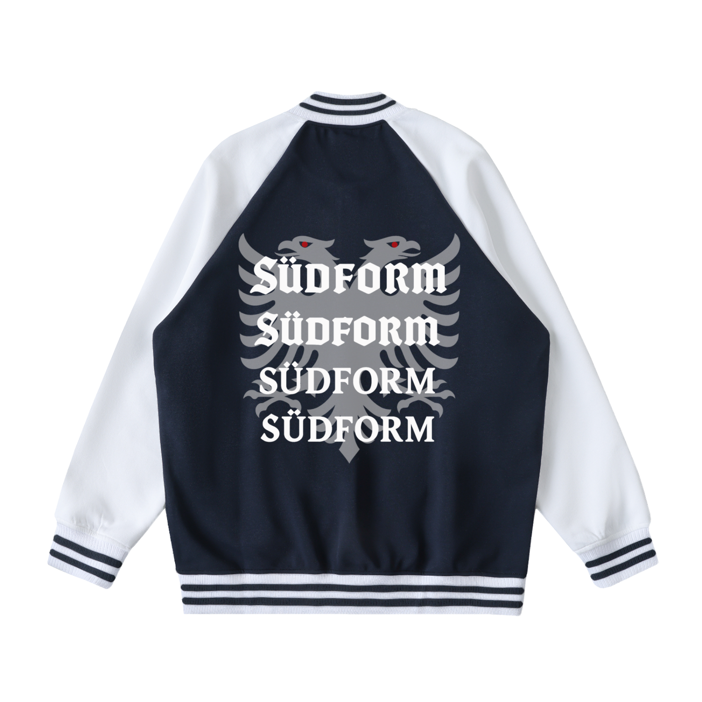 SÜDFORM Two Tone Raglan Sleeve Varsity Jacket