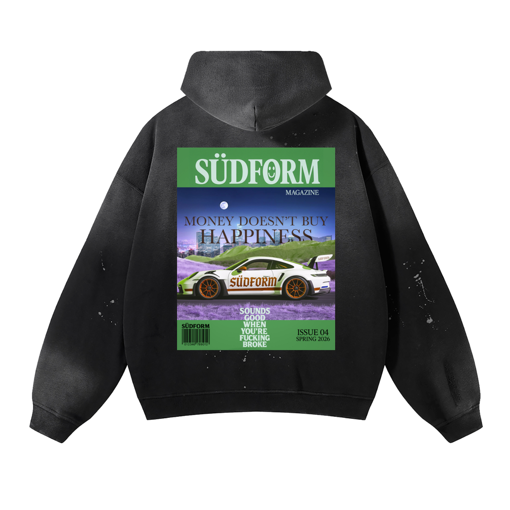 SÜDFORM MAGAZINE Issue 004 Vintage Washed Frayed Fleece Hoodie