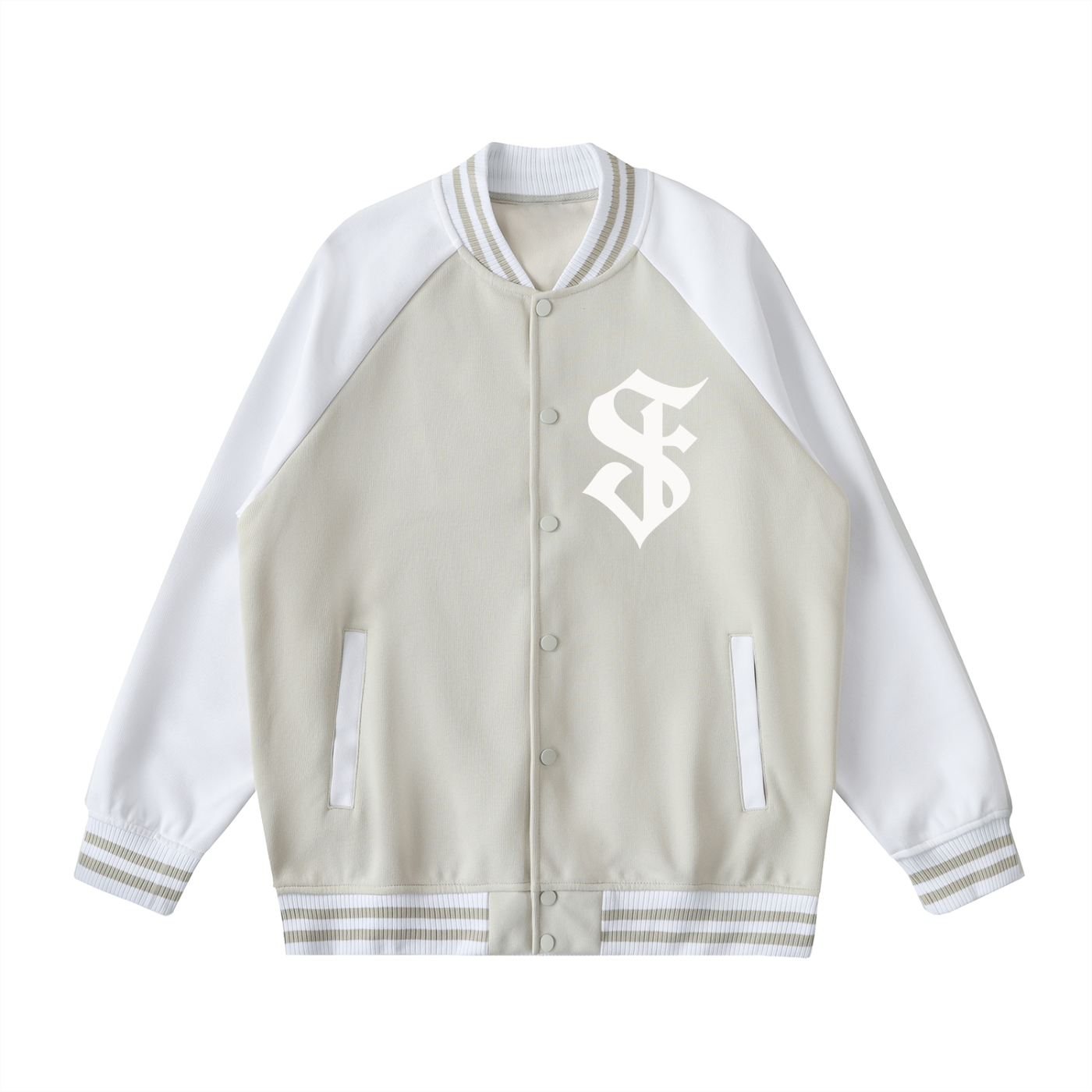 SÜDFORM Two Tone Raglan Sleeve Varsity Jacket