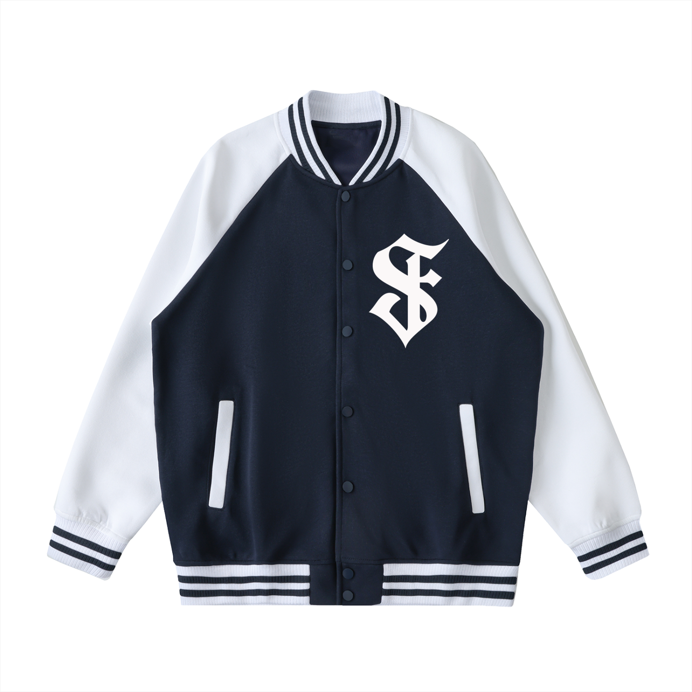SÜDFORM Two Tone Raglan Sleeve Varsity Jacket