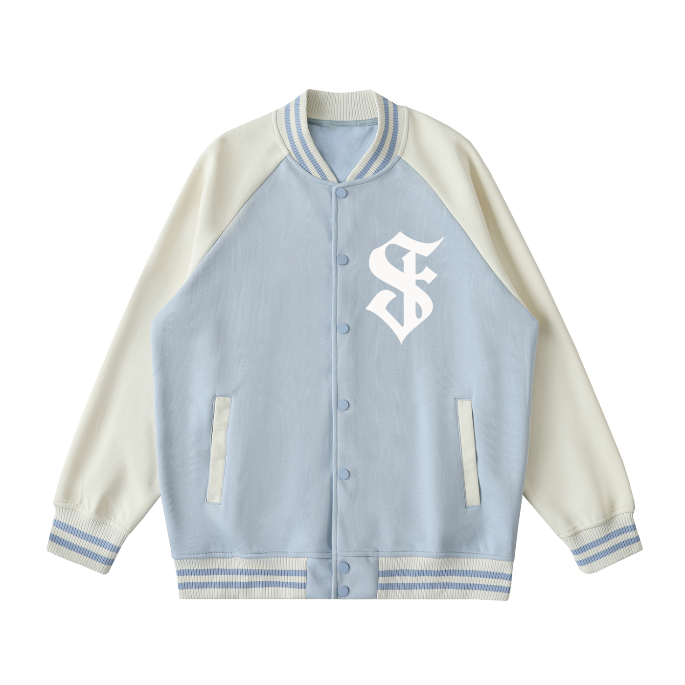 SÜDFORM Two Tone Raglan Sleeve Varsity Jacket