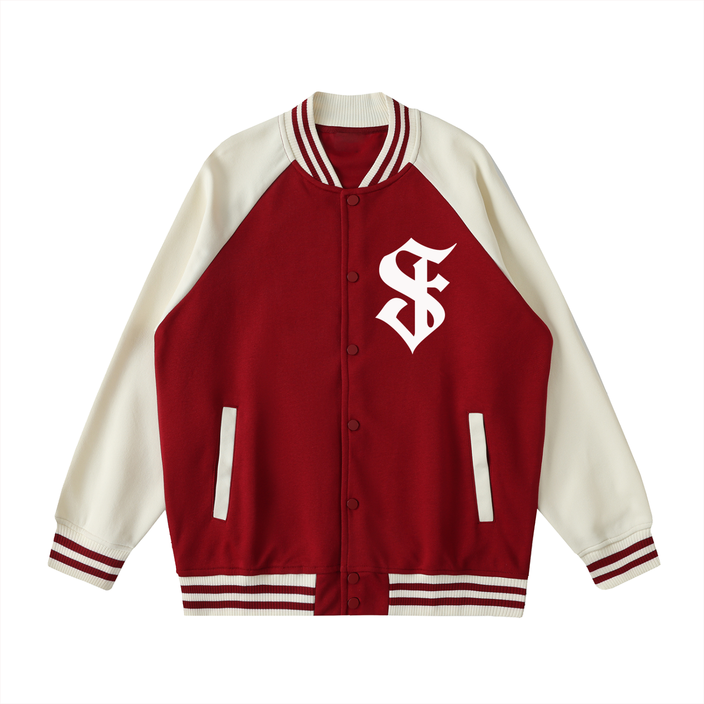 SÜDFORM Two Tone Raglan Sleeve Varsity Jacket